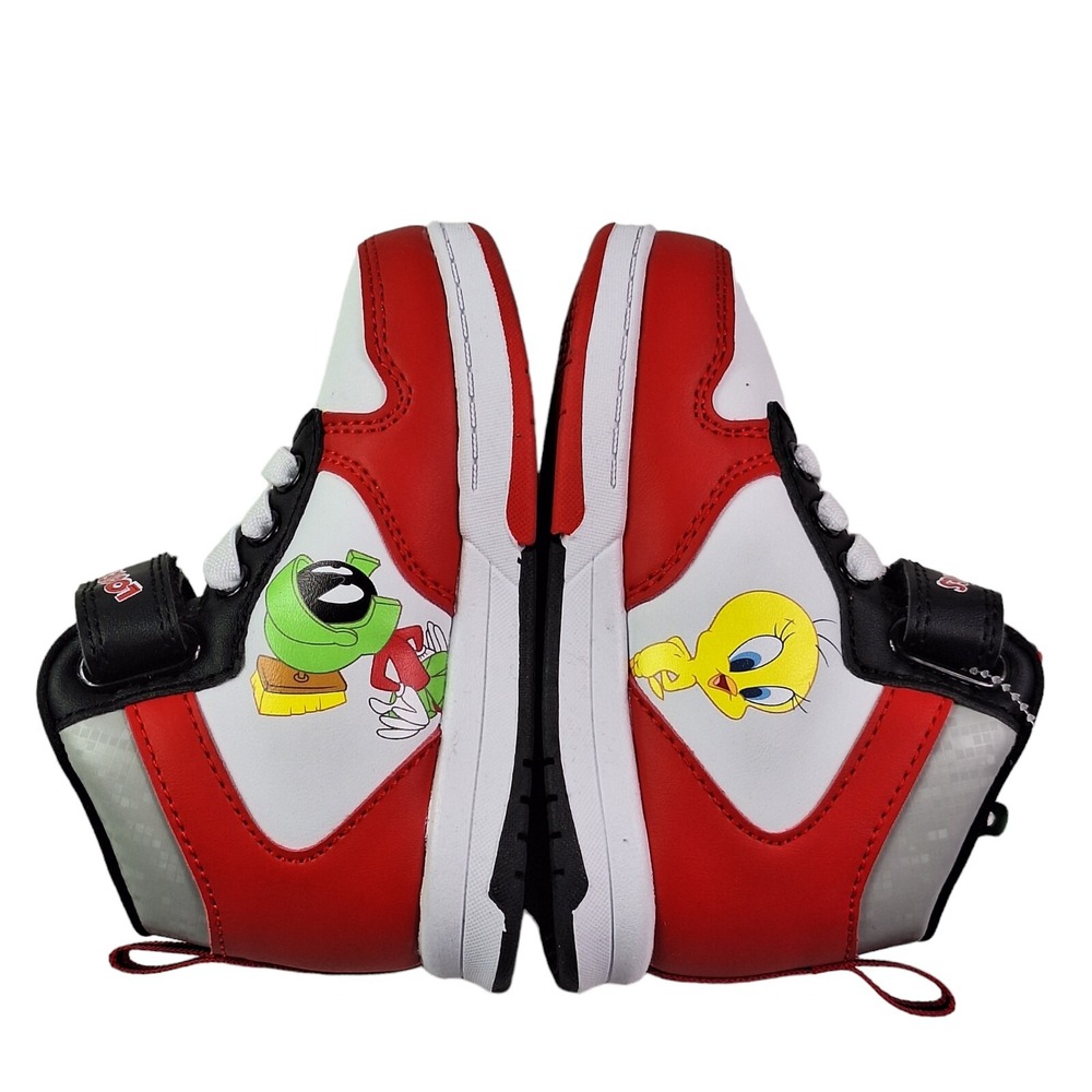 Looney Tunes High Top Shoes Size 9 (17cm) Little Kids Bugs Bunny Daffy Duck New - Picture 7 of 16